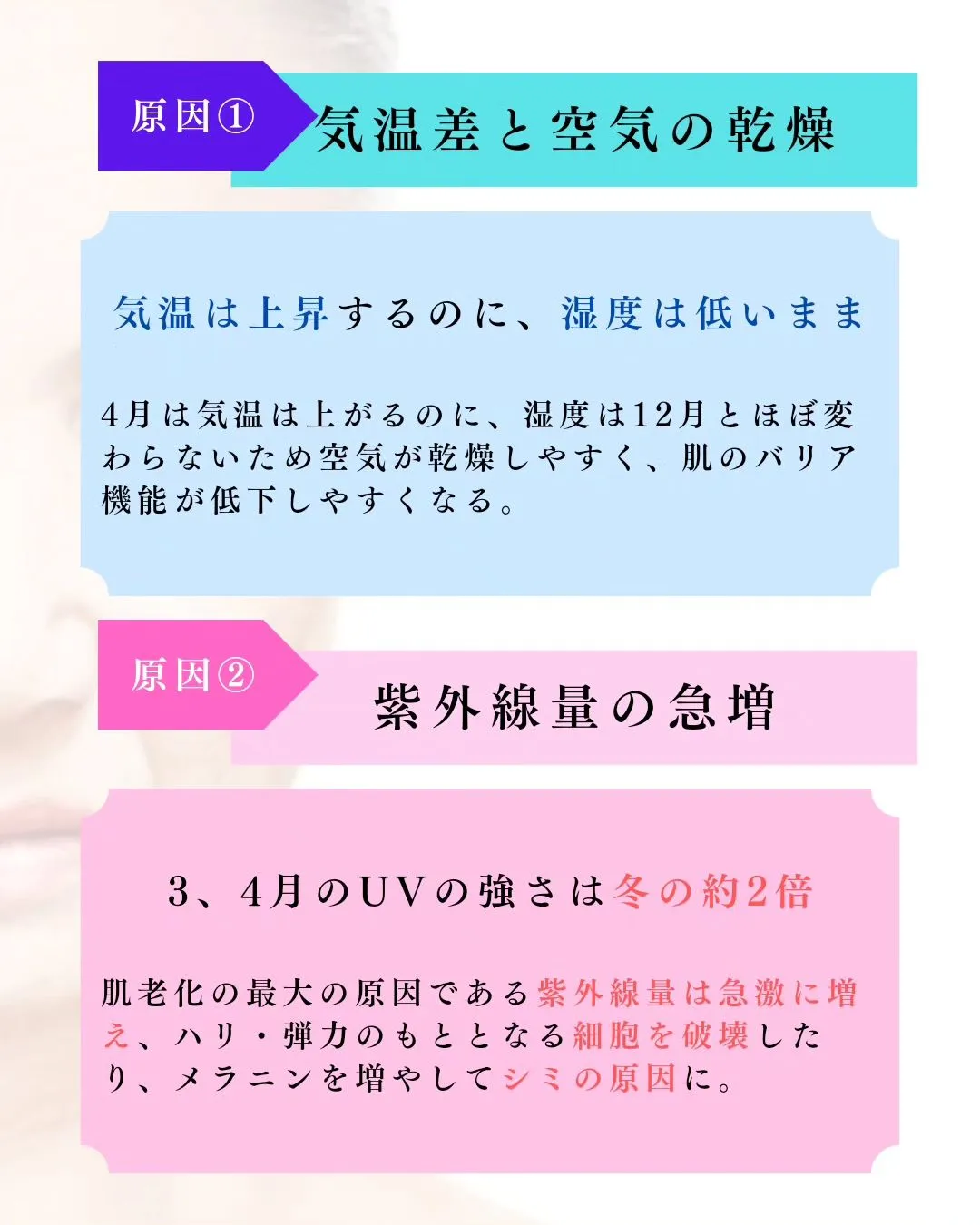 トラブルに負けない肌に❗